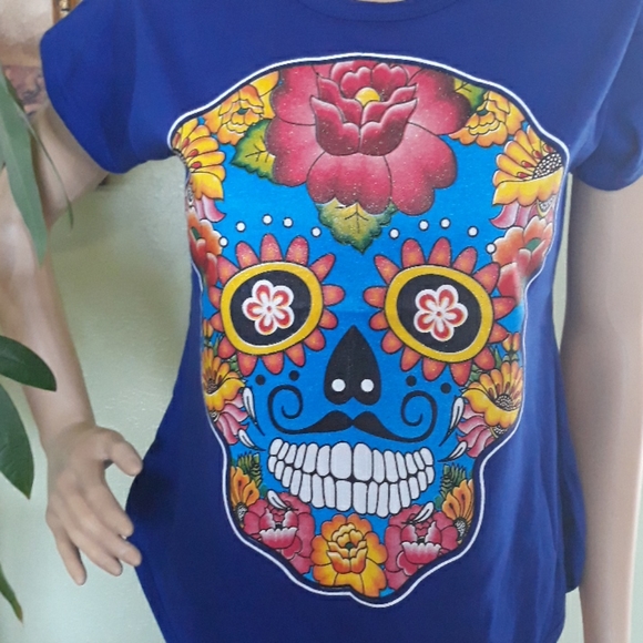 Mexican Blouse With Skull - Picture 3 of 6